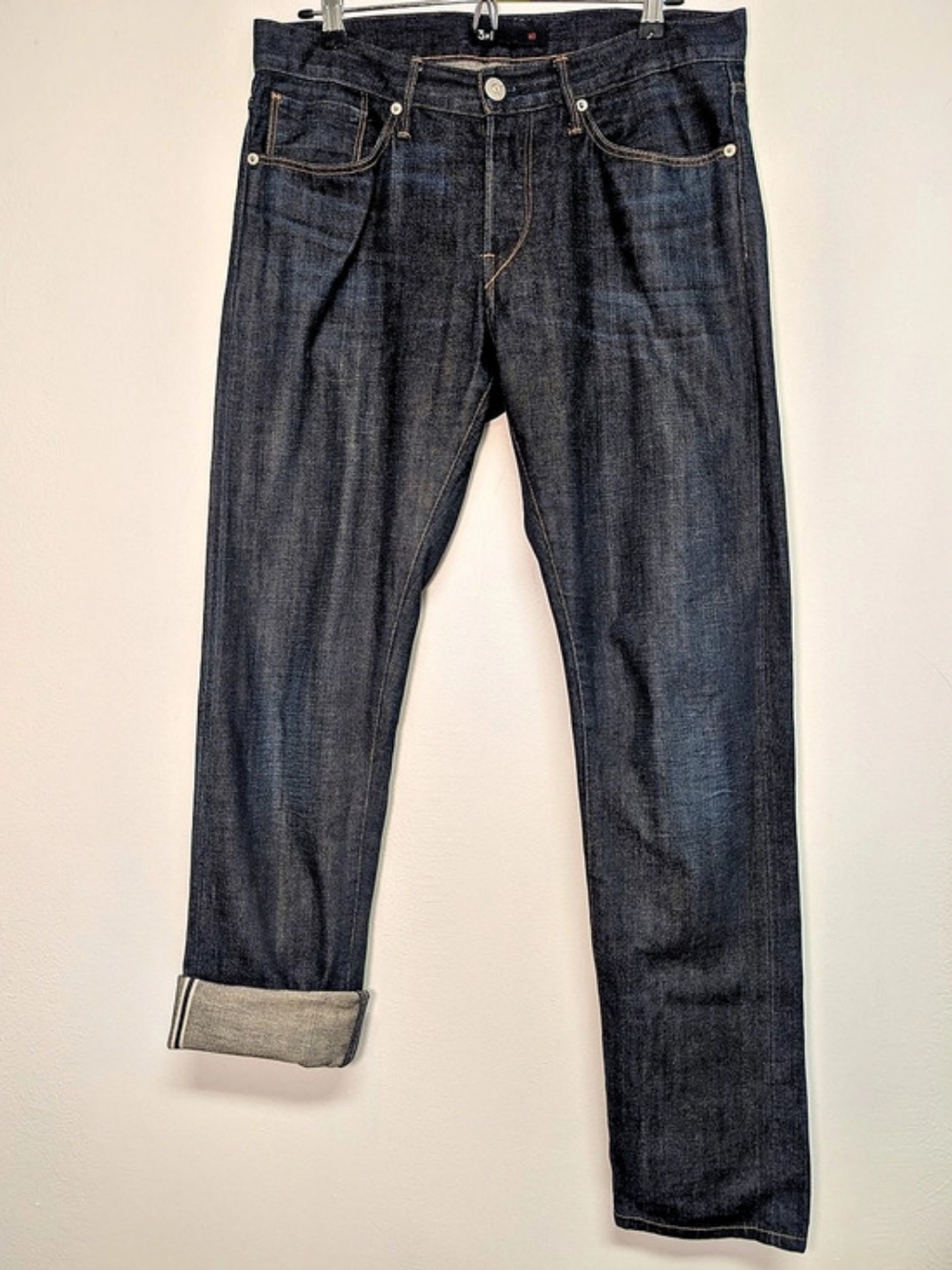 Men's 3x1 M3 Selvedge Denim Straight Jeans in Blue Waist 32 Like New